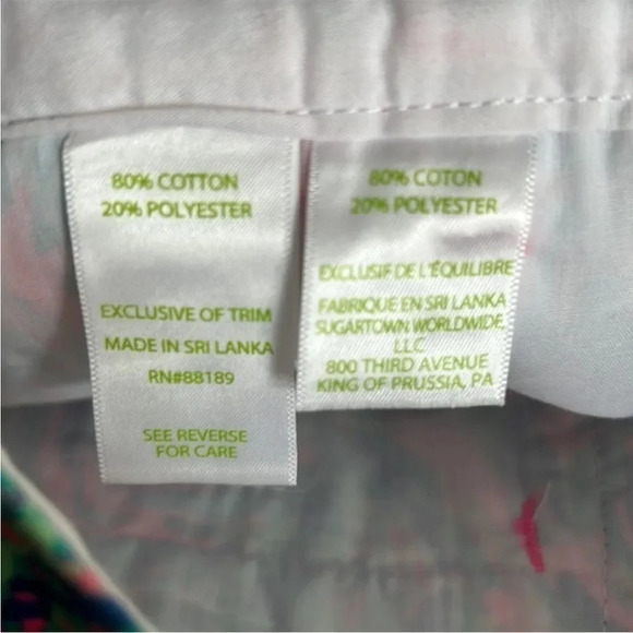 Lilly Pulitzer Callahan pink sunset Cocoa breeze shorts size 00 pink blue preppy - Picture 7 of 7